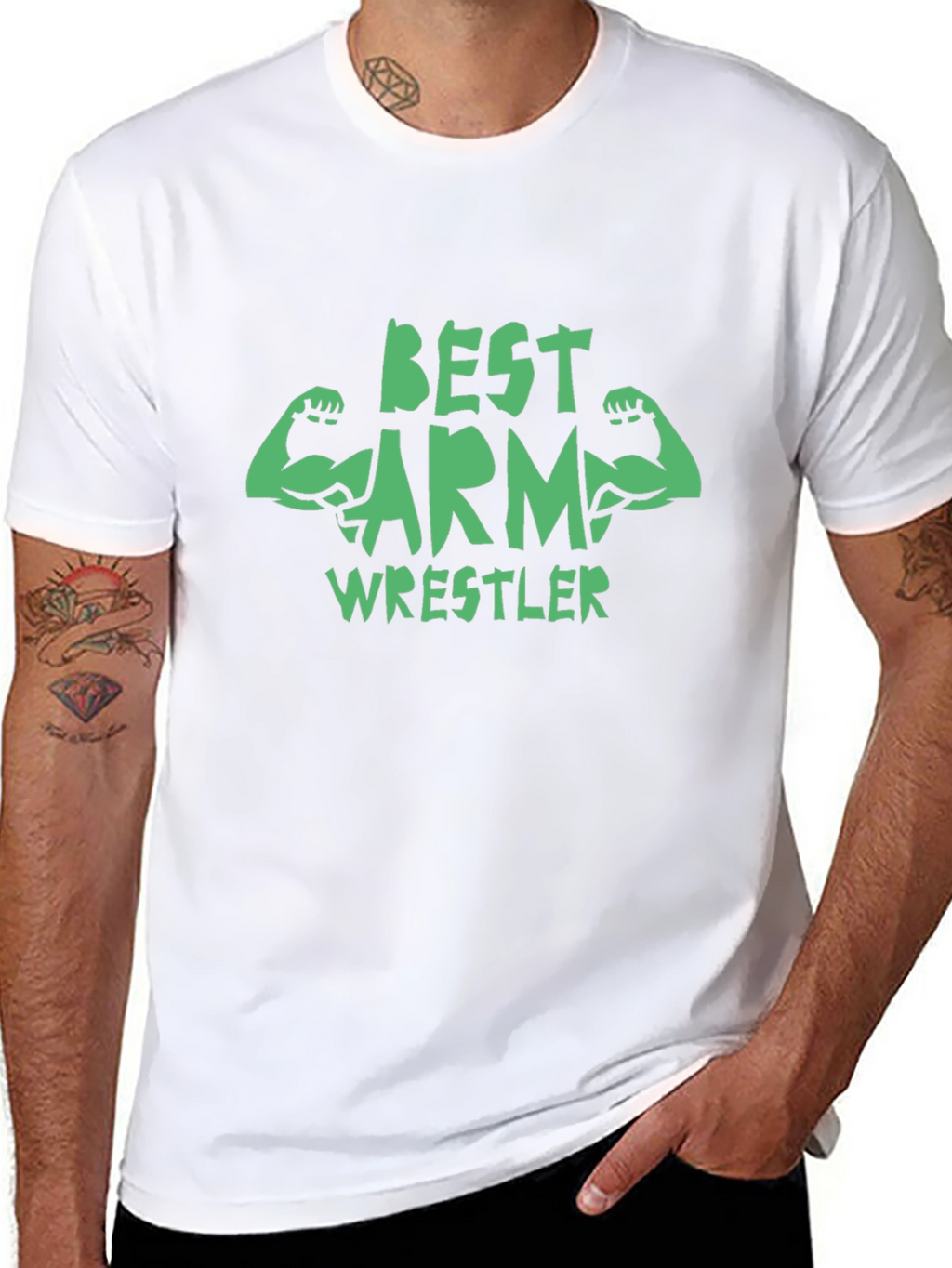 Best Arm Wrestler T-Shirt - Black Graphic Tee