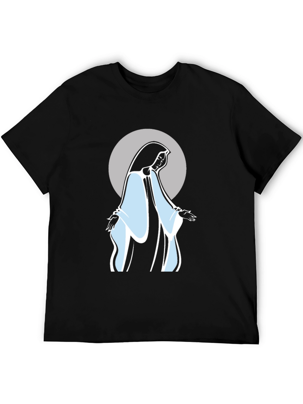 Virgin Mary Graphic Tee - Black