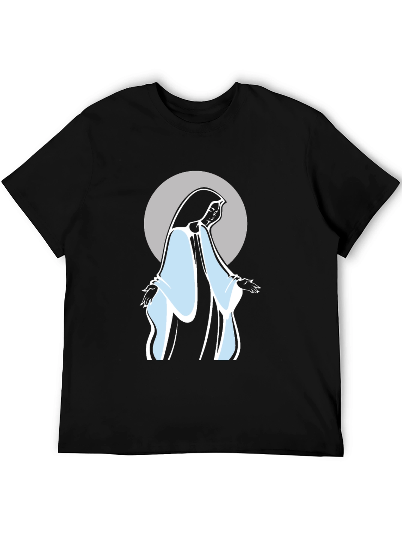 Virgin Mary Graphic Tee - Black