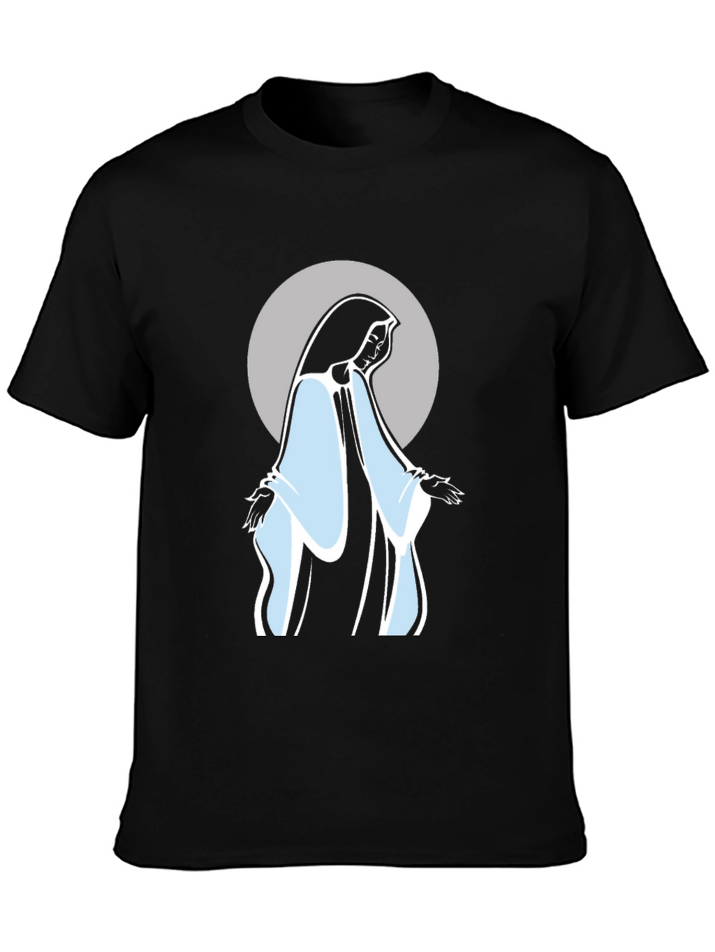 Virgin Mary Graphic Tee - Black