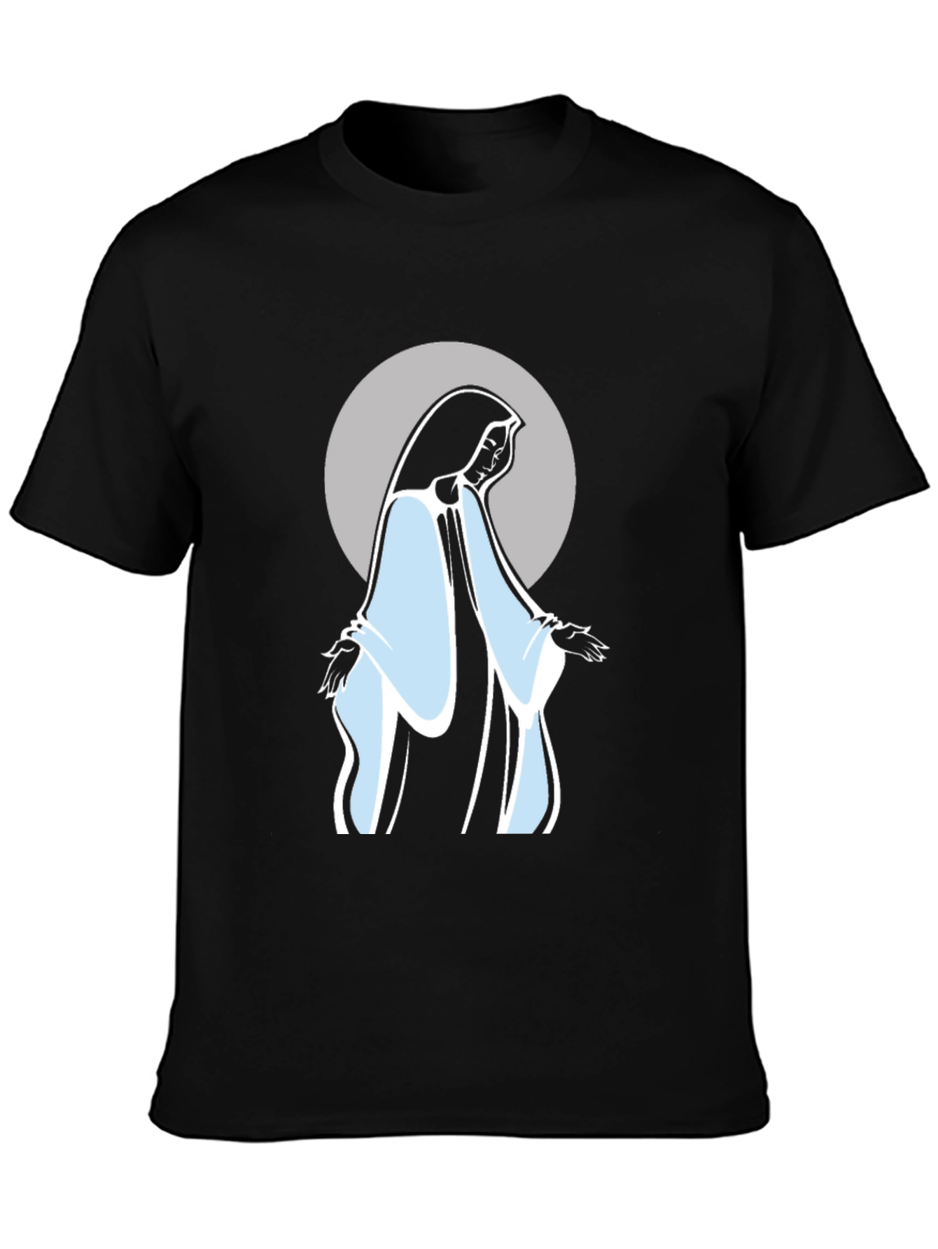 Virgin Mary Graphic Tee - Black