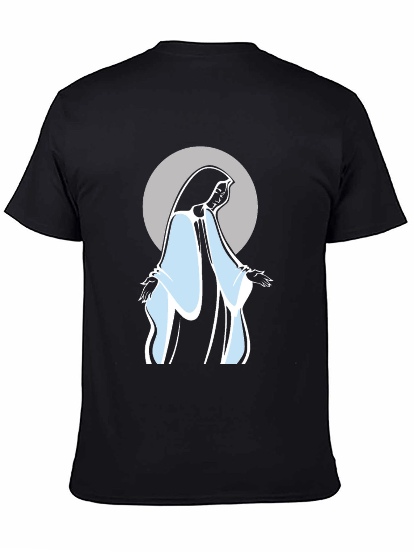 Virgin Mary Graphic Tee - Black