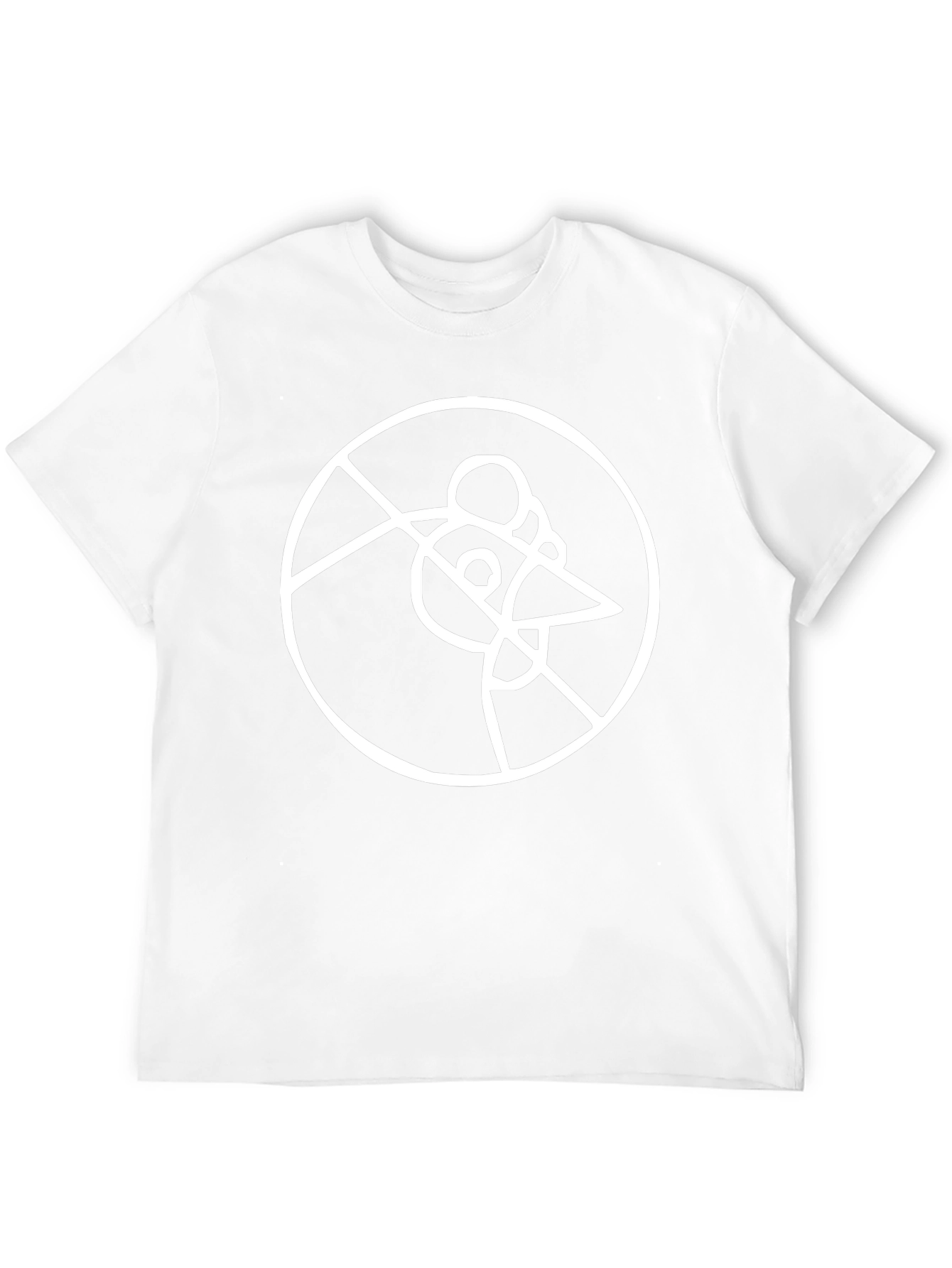 Abstract Graphic Tee - Black Cotton T-Shirt