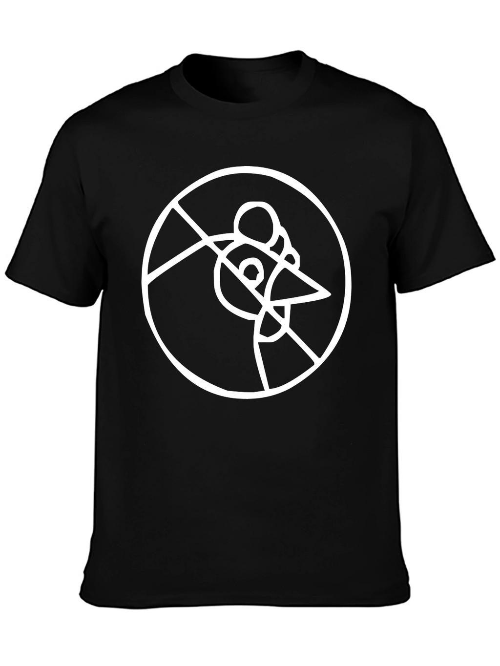 Abstract Graphic Tee - Black Cotton T-Shirt