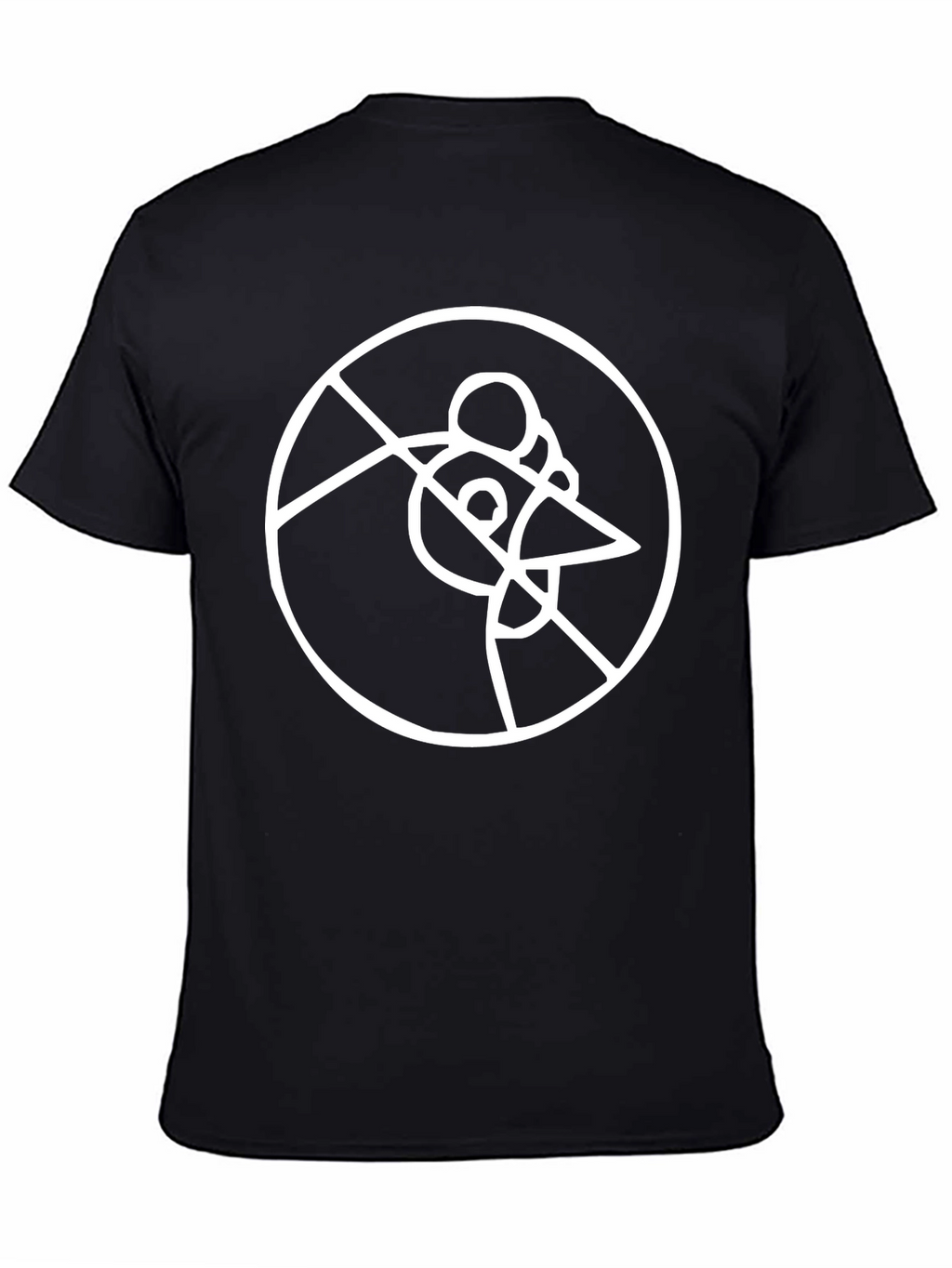 Abstract Graphic Tee - Black Cotton T-Shirt