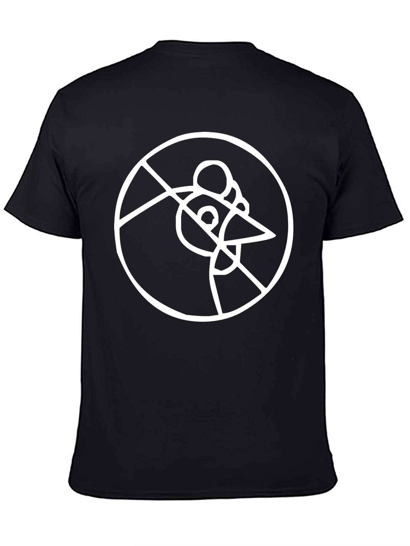 Abstract Graphic Tee - Black Cotton T-Shirt