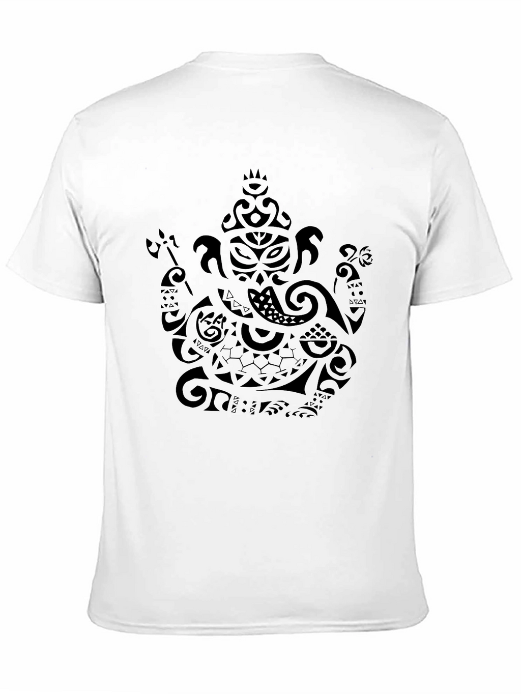 Tribal Ganesha Print Black T-Shirt