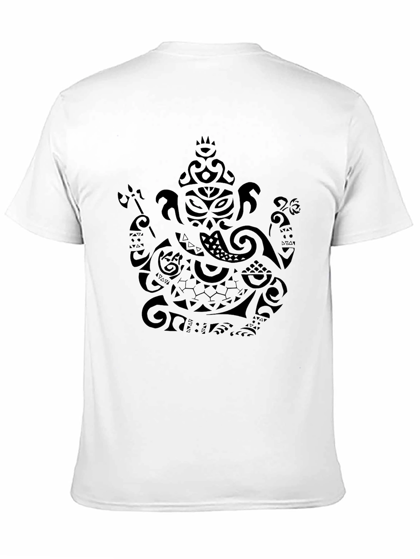 Tribal Ganesha Print Black T-Shirt