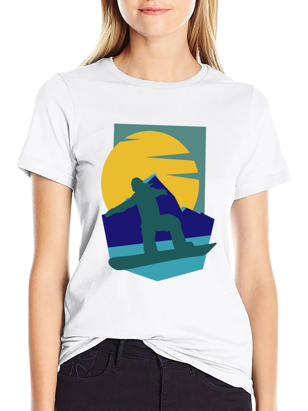 Snowboarder Graphic Tee - Retro Style