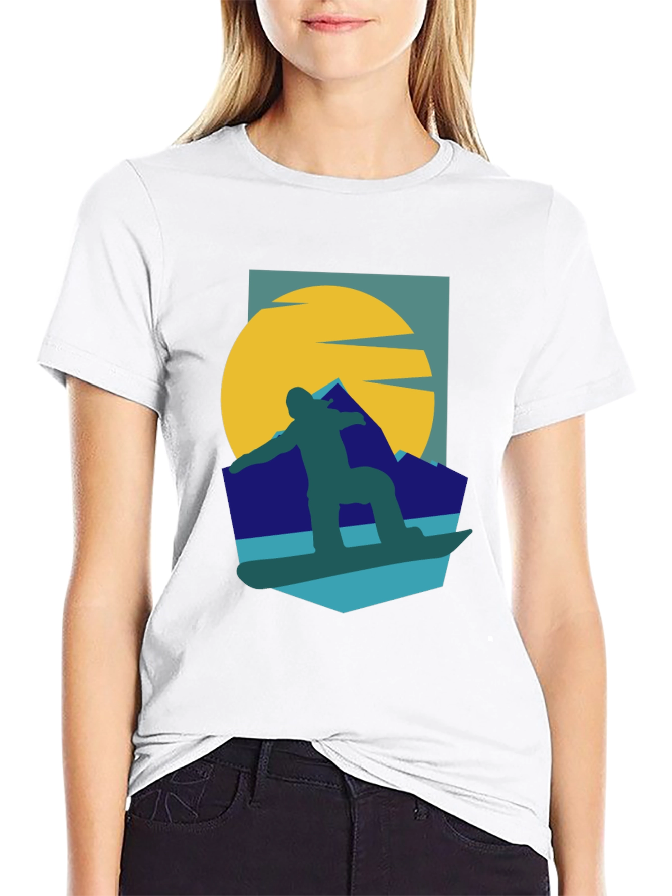 Snowboarder Graphic Tee - Retro Style