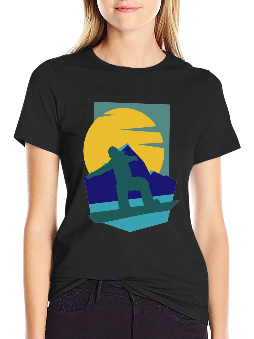 Snowboarder Graphic Tee - Retro Style