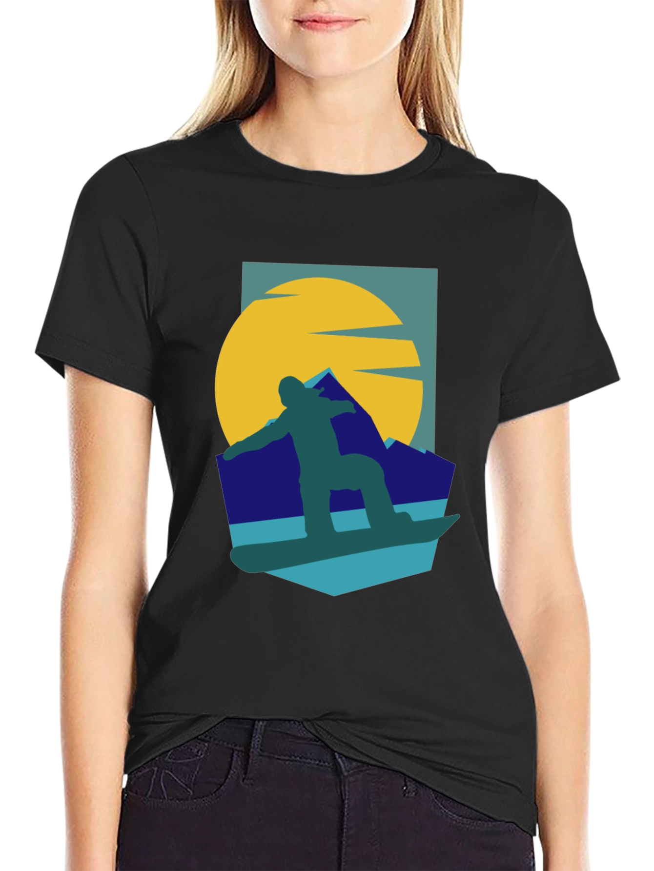 Snowboarder Graphic Tee - Retro Style