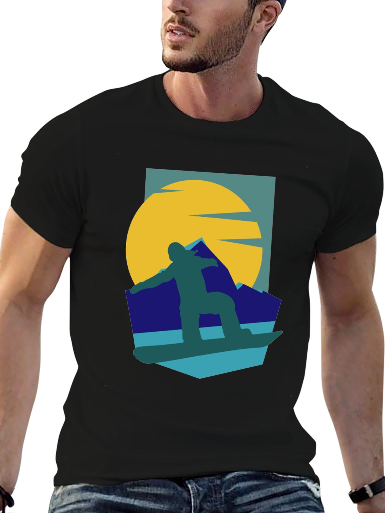 Snowboarder Graphic Tee - Retro Style