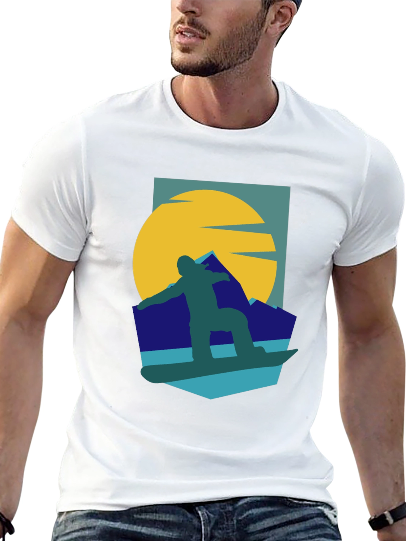 Snowboarder Graphic Tee - Retro Style