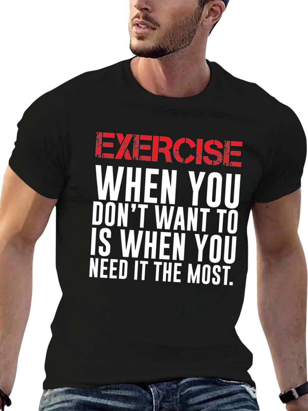 Motivational Exercise Graphic T-Shirt