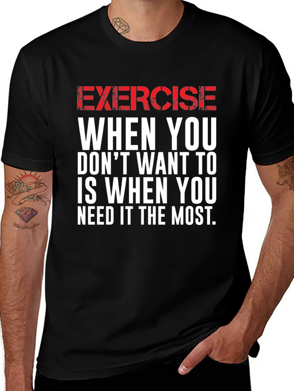 Motivational Exercise Graphic T-Shirt