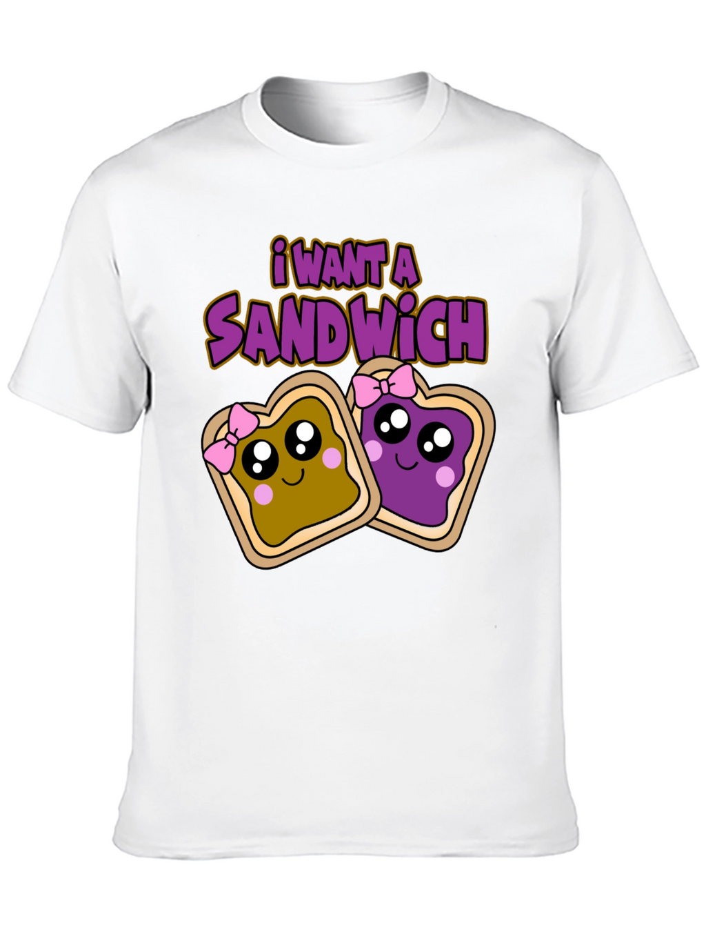 I Want a Sandwich T-Shirt - Cartoon Style