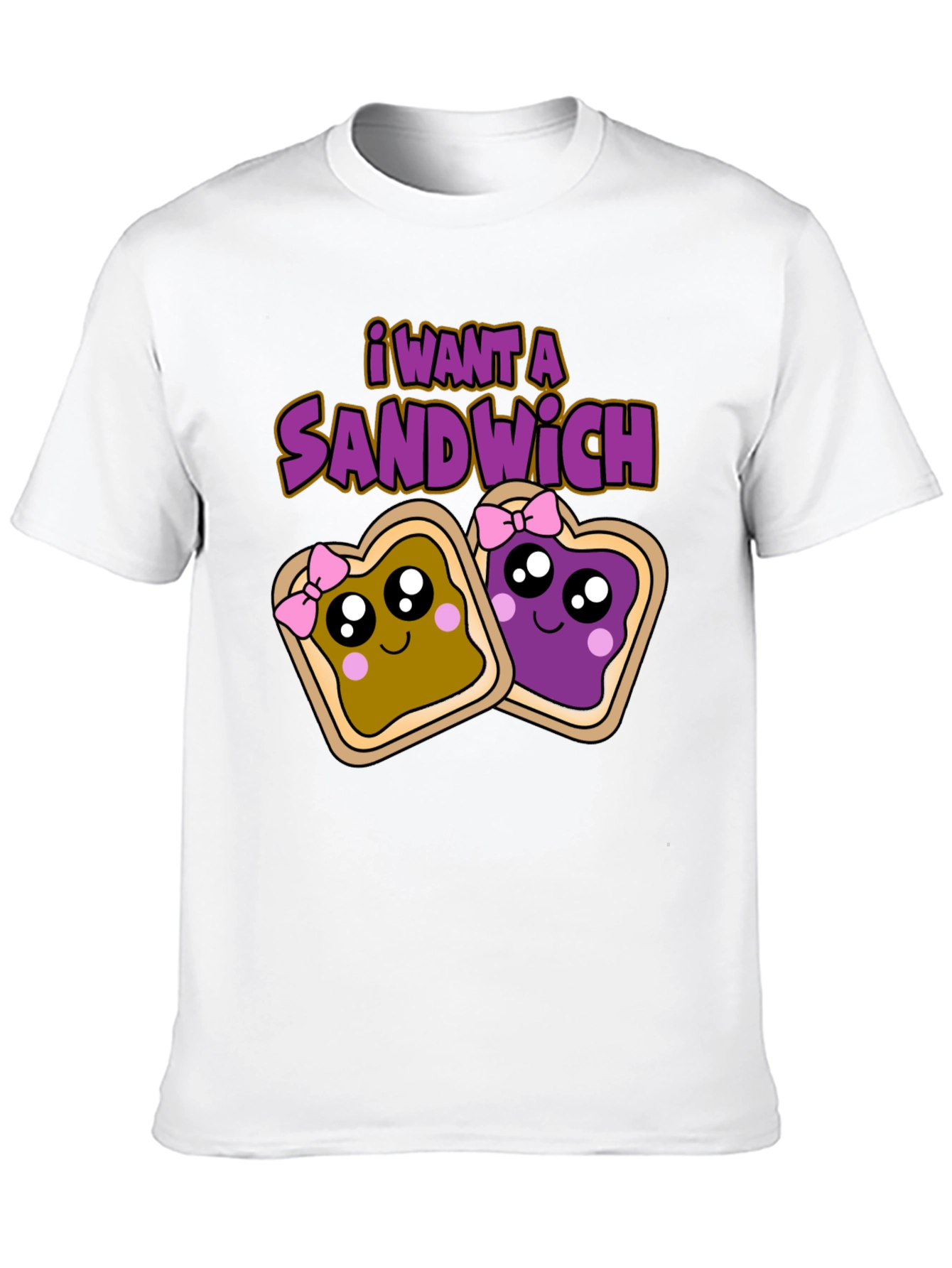 I Want a Sandwich T-Shirt - Cartoon Style