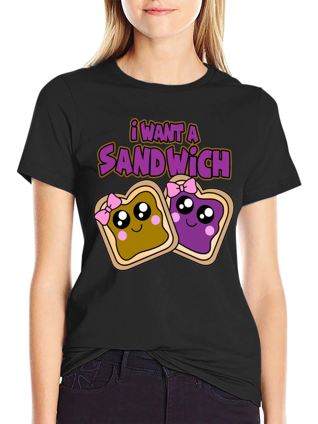 I Want a Sandwich T-Shirt - Cartoon Style