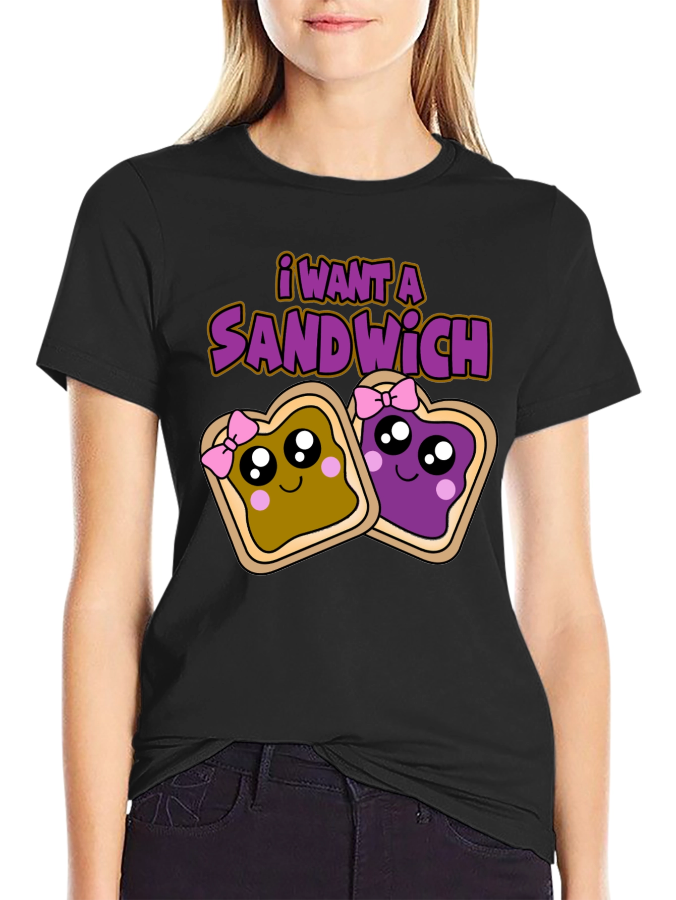 I Want a Sandwich T-Shirt - Cartoon Style