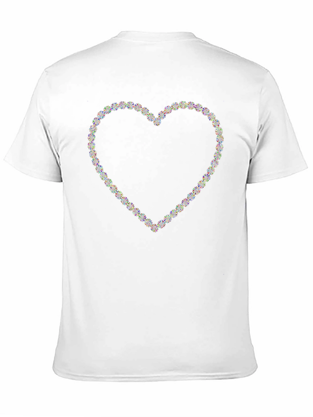 Heart Fireworks Graphic Tee - Black Crew Neck