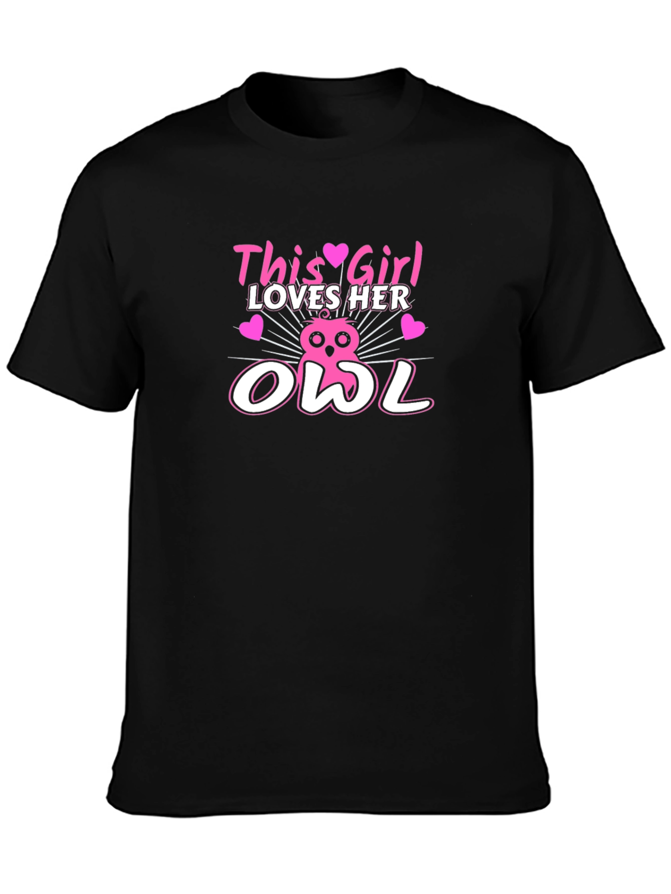 This Girl Loves Her Owl Graphic T-Shirt - Trendy Tee