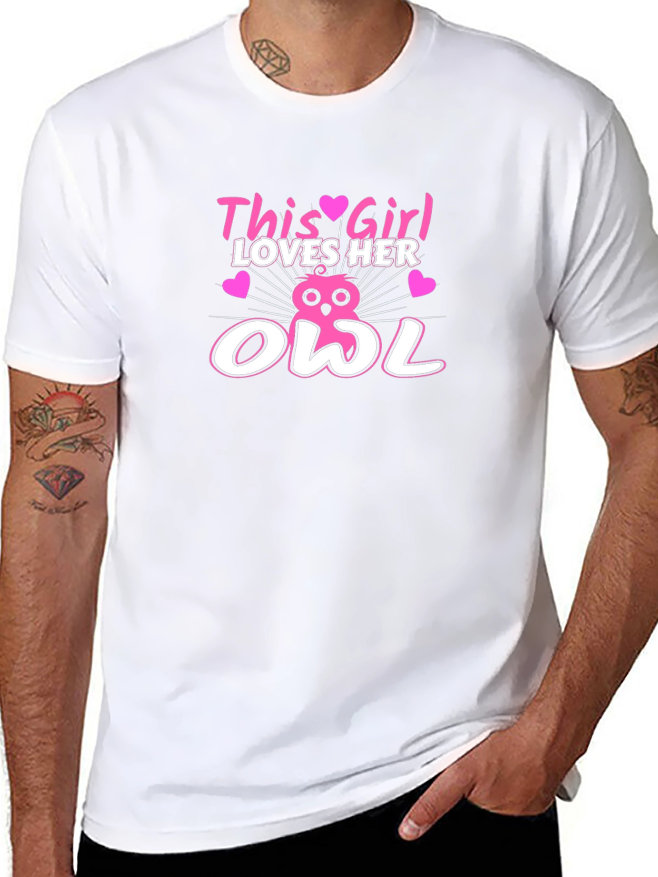 This Girl Loves Her Owl Graphic T-Shirt - Trendy Tee