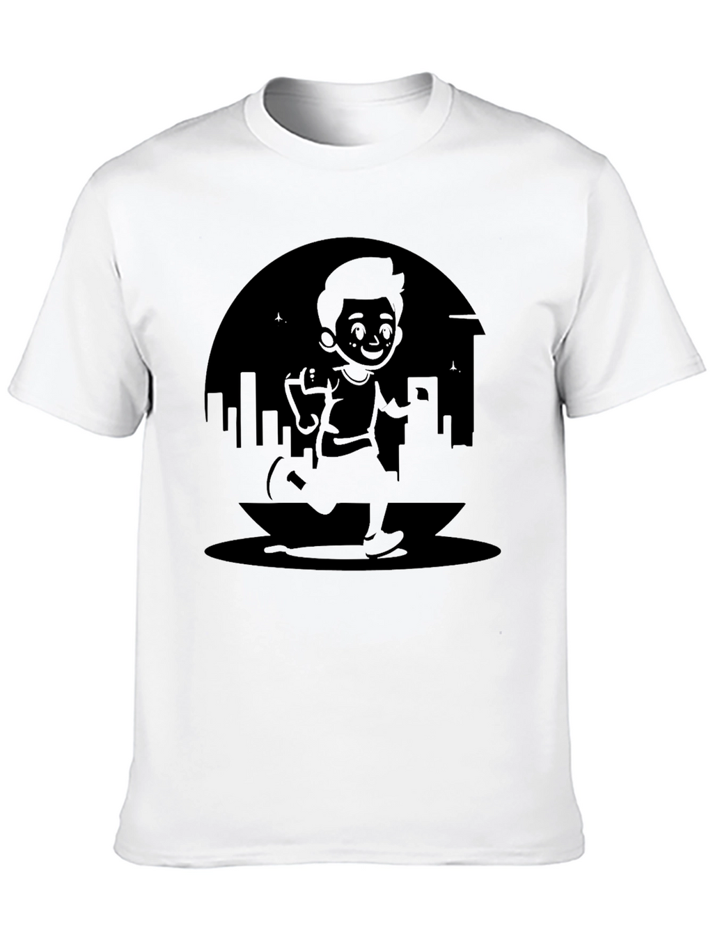 Urban Runner Graphic T-Shirt - Black