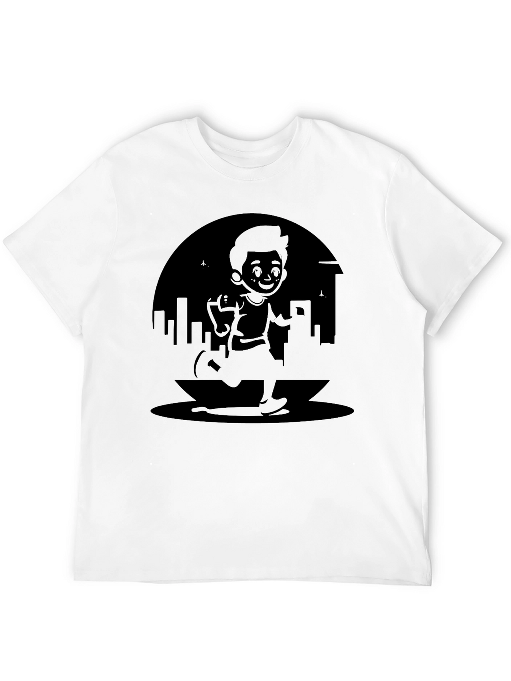 Urban Runner Graphic T-Shirt - Black