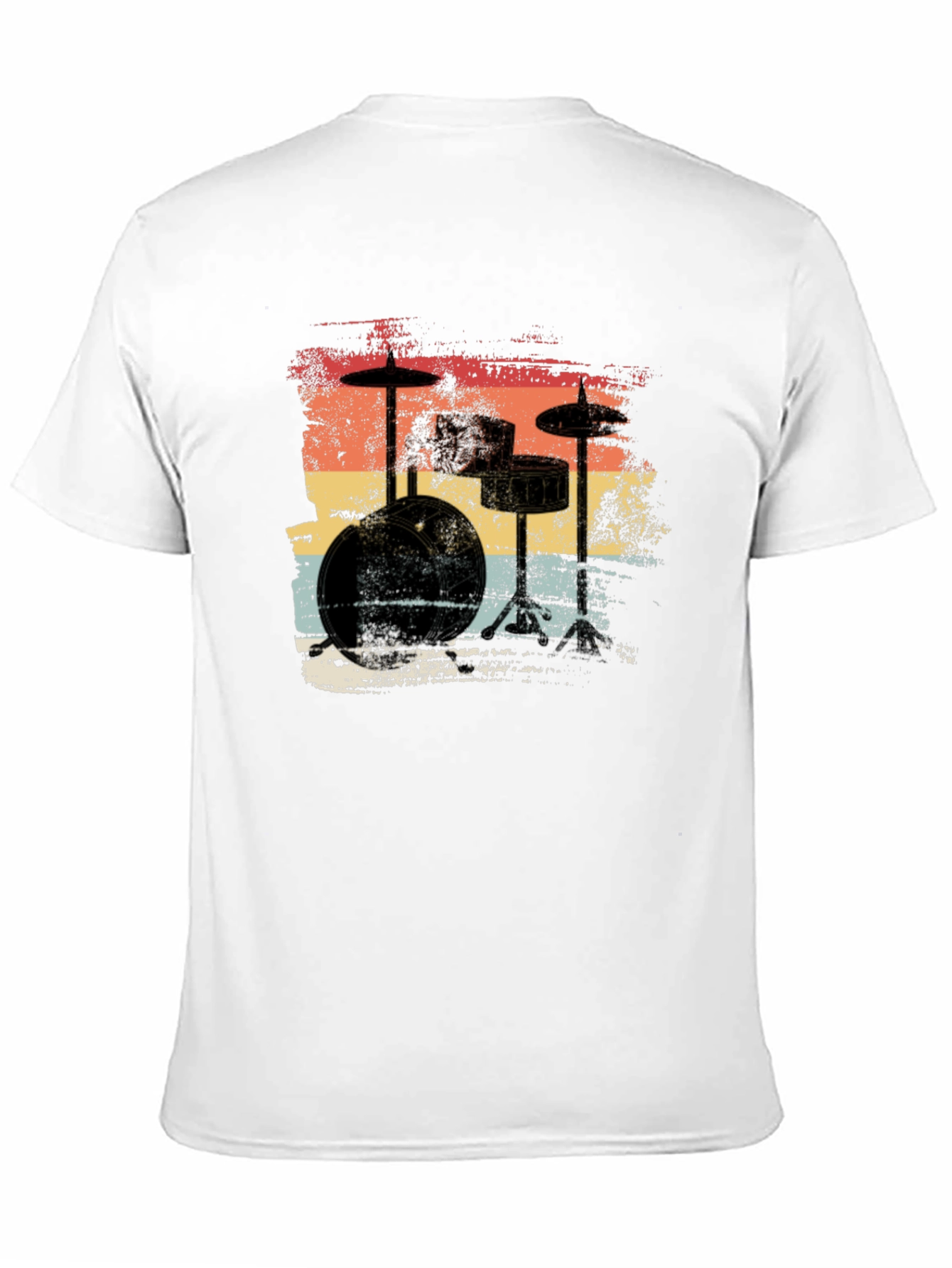 Retro Drum Set T-Shirt - Vintage Style Music Tee