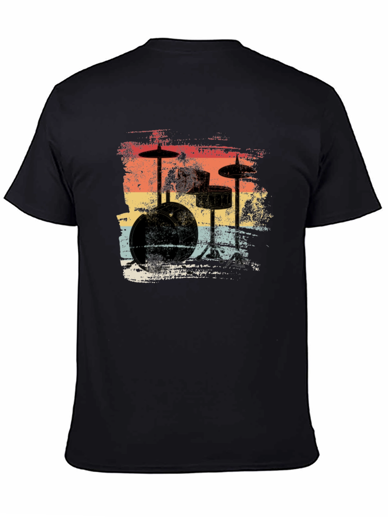 Retro Drum Set T-Shirt - Vintage Style Music Tee