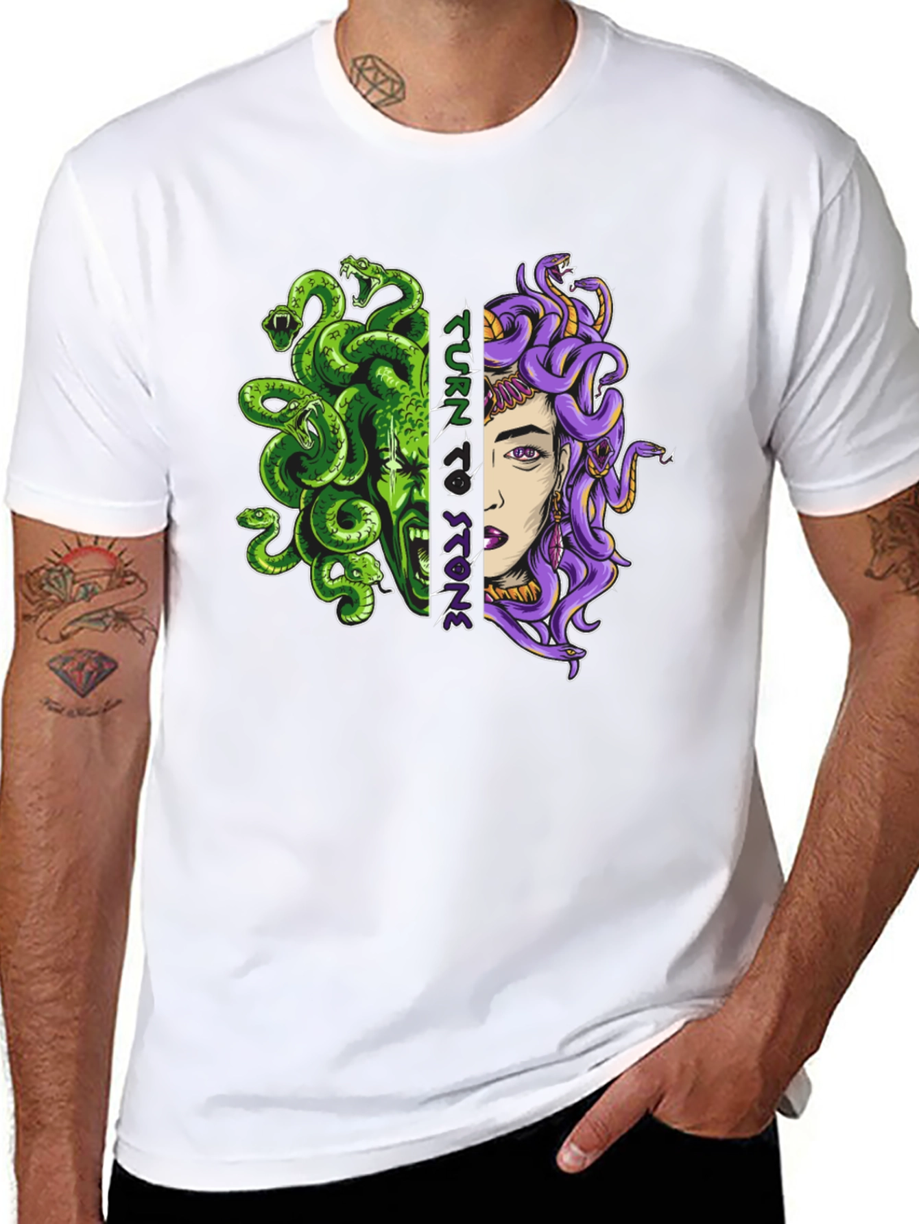 Medusa Turn to Stone Graphic T-Shirt