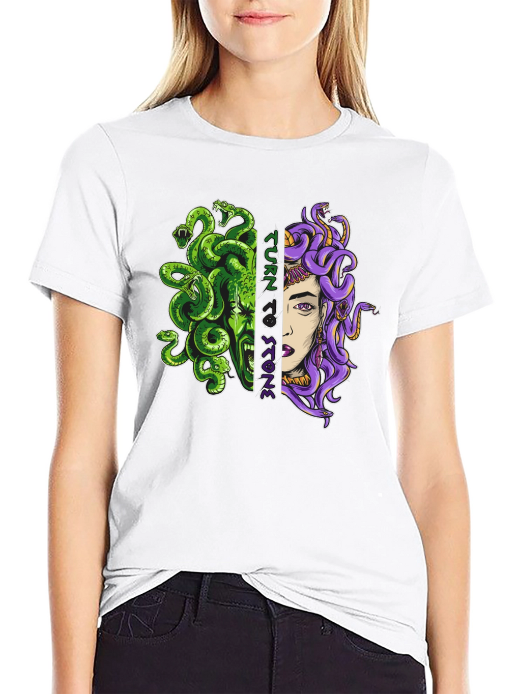 Medusa Turn to Stone Graphic T-Shirt
