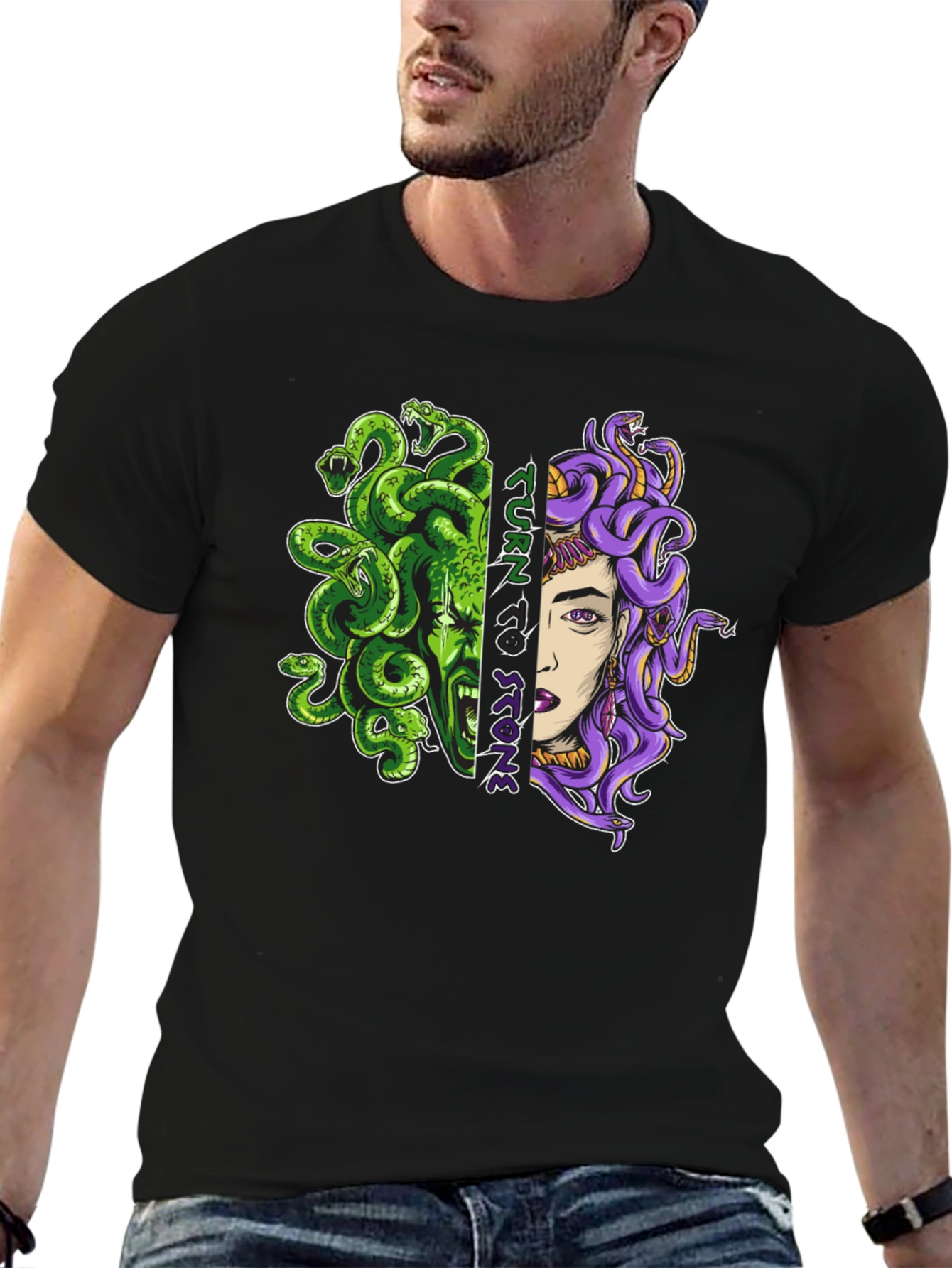 Medusa Turn to Stone Graphic T-Shirt