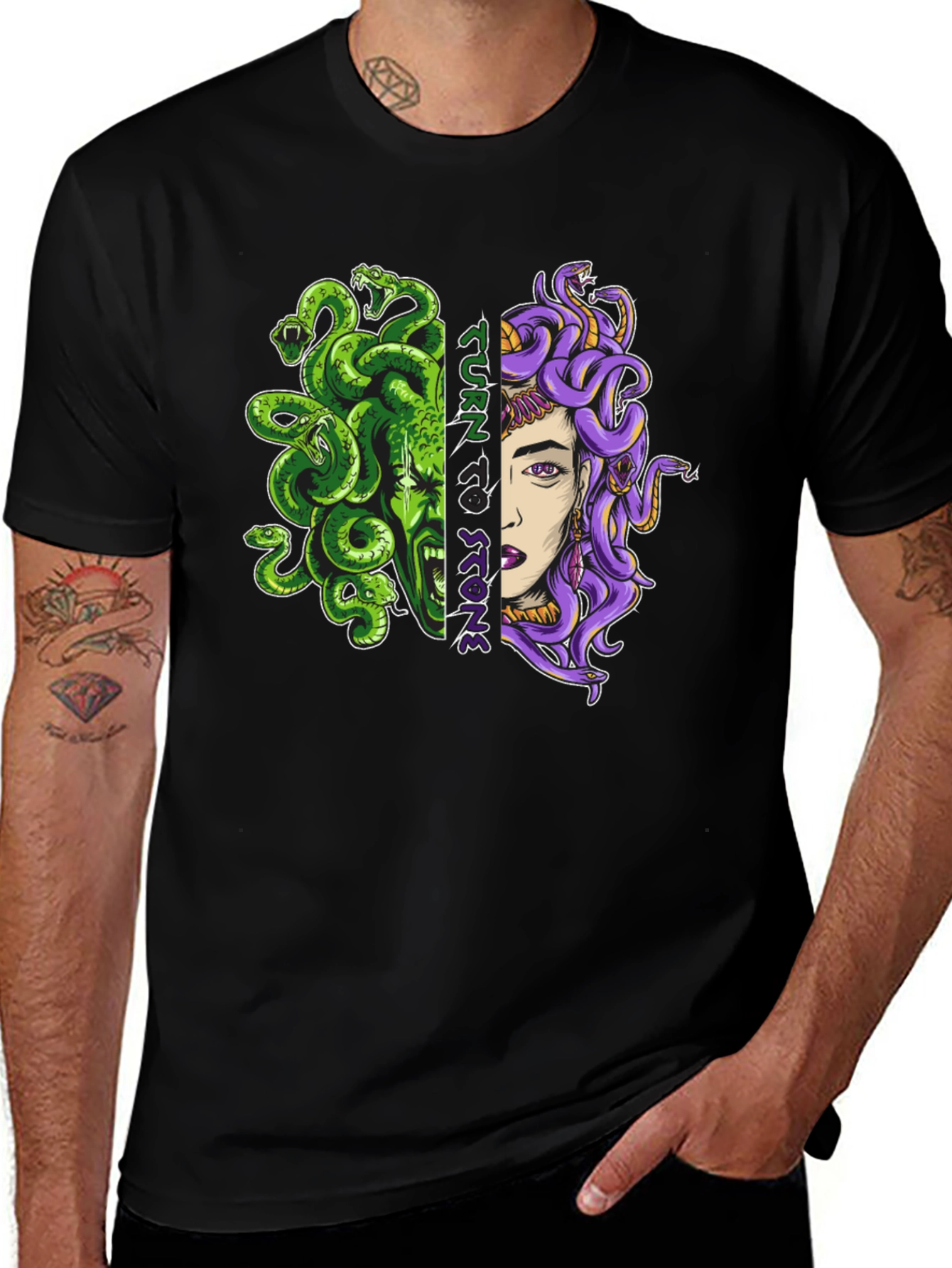 Medusa Turn to Stone Graphic T-Shirt