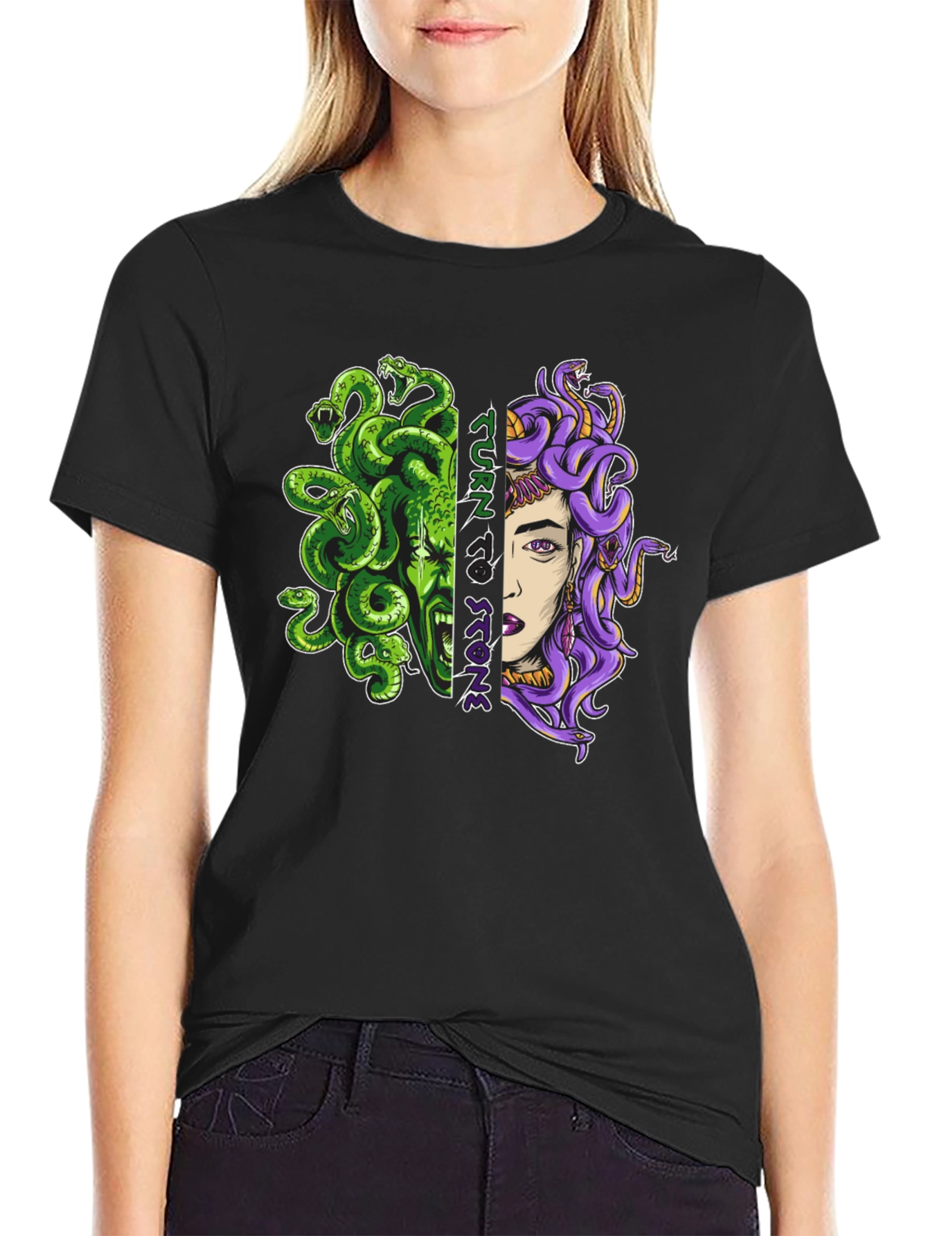 Medusa Turn to Stone Graphic T-Shirt