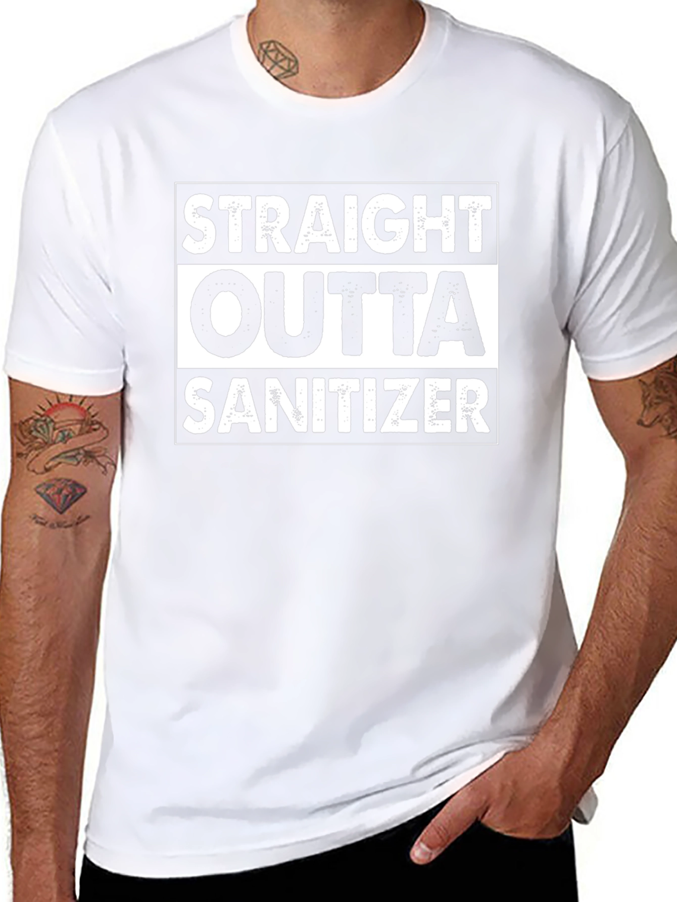 Straight Outta Sanitizer T-Shirt - Novelty Pandemic Humor