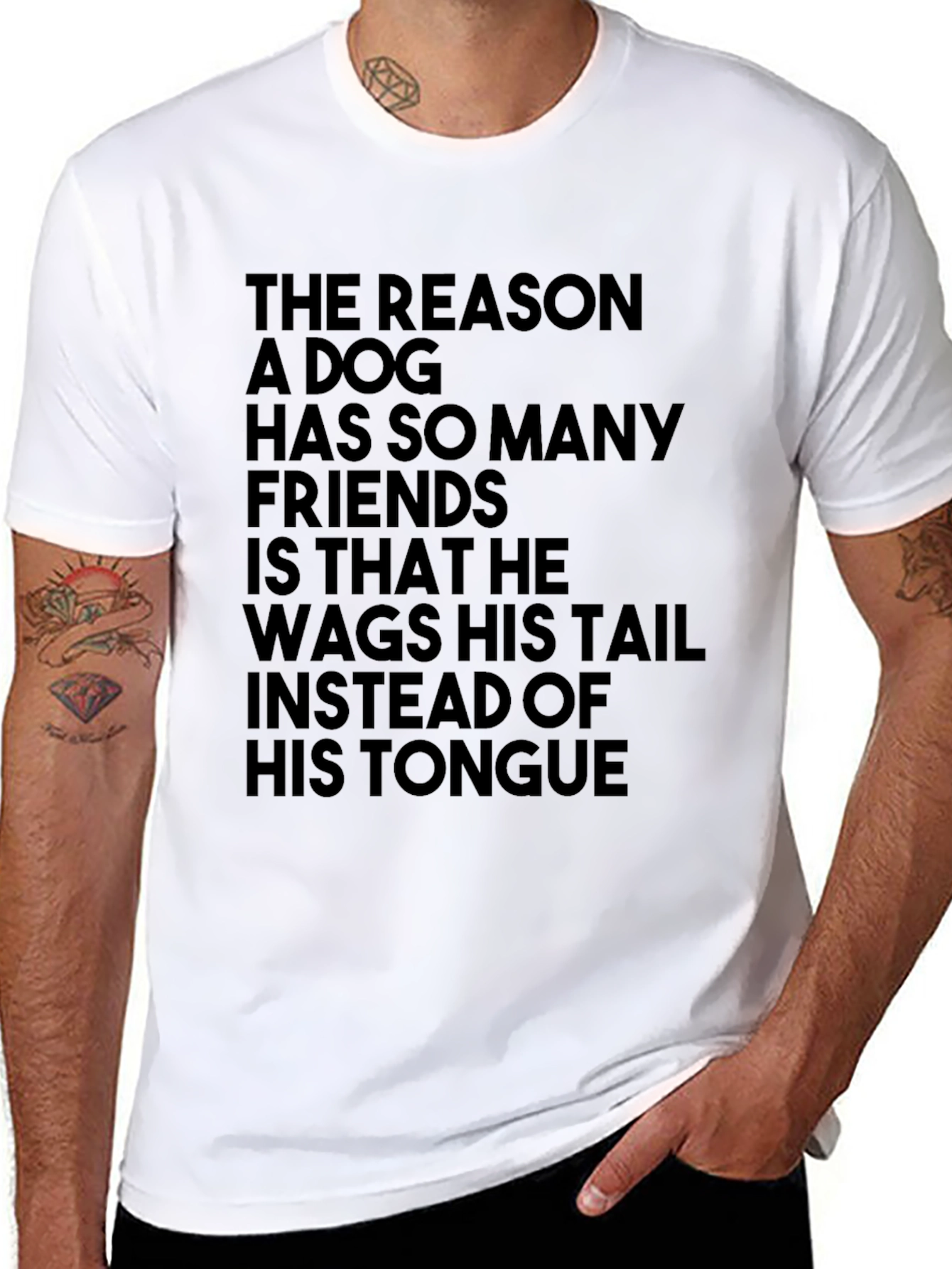 Dog Lover T-Shirt: Wag Your Tail Not Your Tongue!