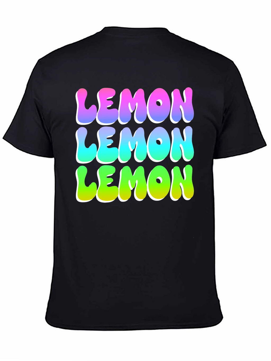 Lemon Graphic Tee - Funky Fruit Design Black T-Shirt