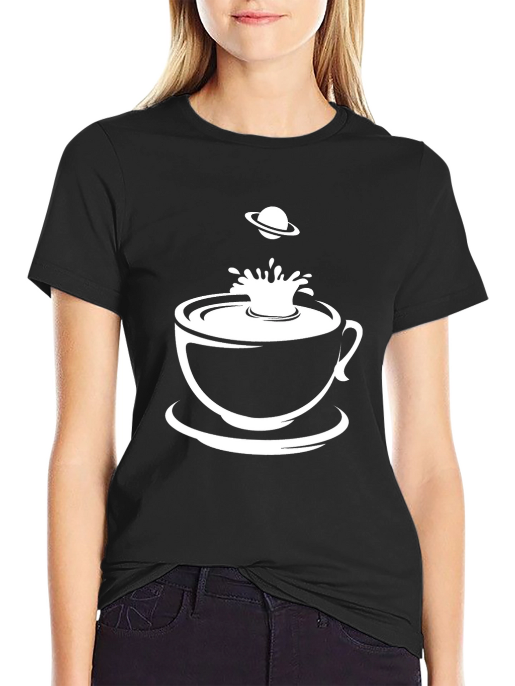 Cosmic Coffee Black T-Shirt