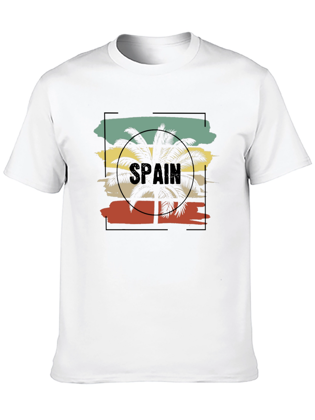 Spain Palm Tree Graphic Tee - Retro Style