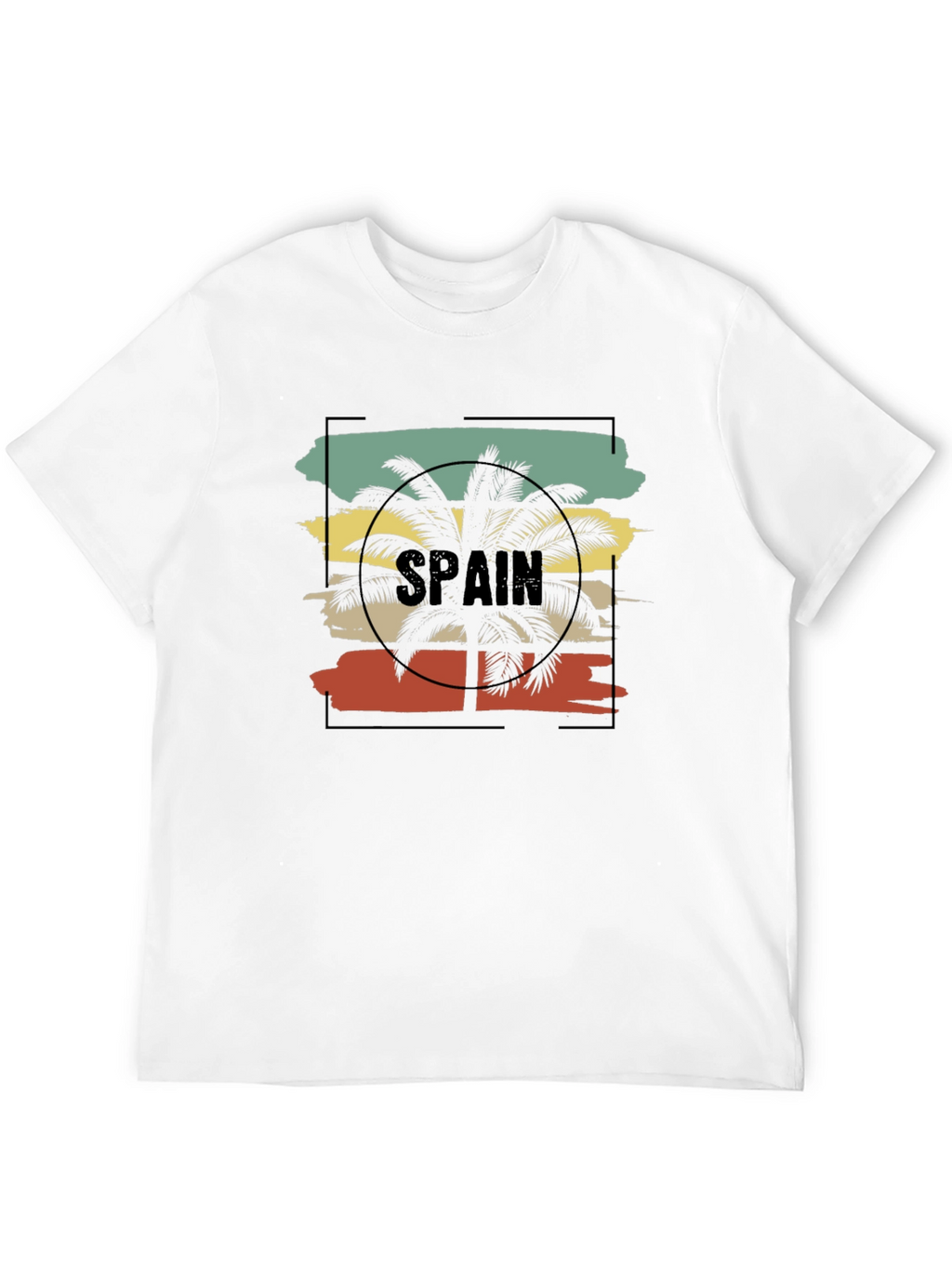 Spain Palm Tree Graphic Tee - Retro Style