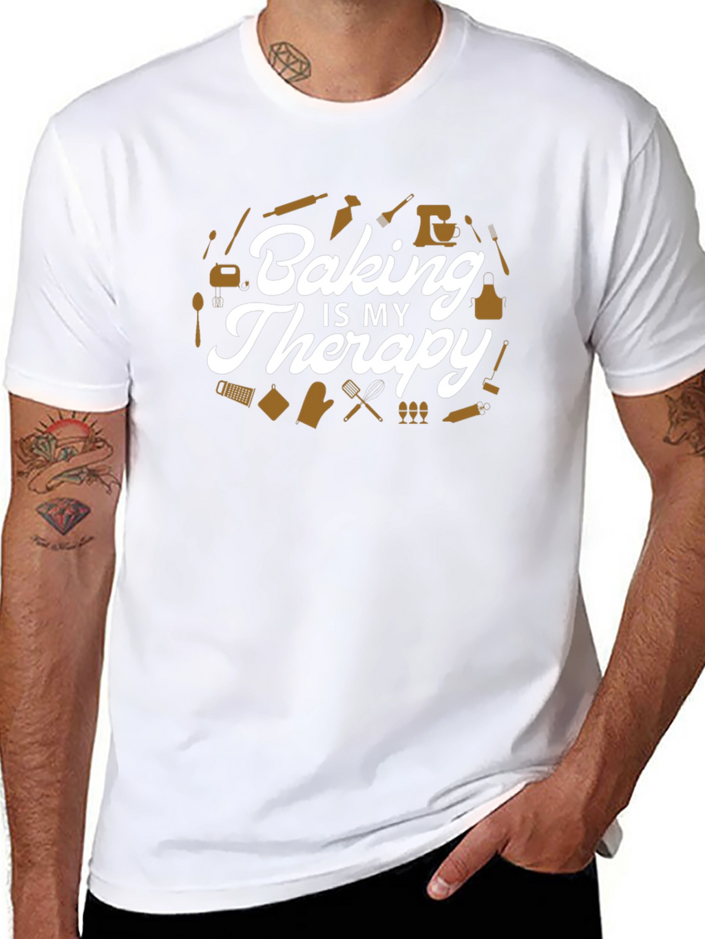 Baking Is My Therapy Graphic T-Shirt