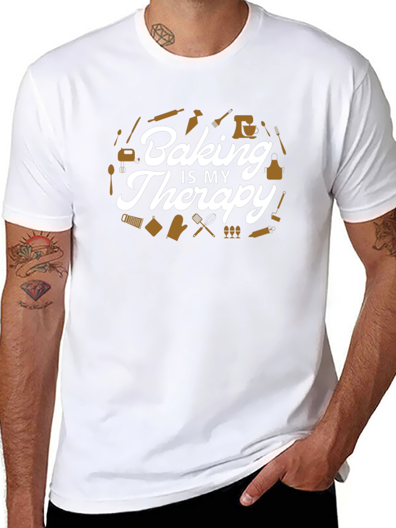 Baking Is My Therapy Graphic T-Shirt