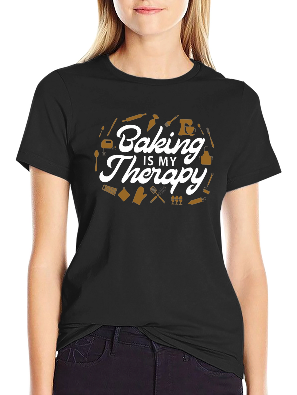 Baking Is My Therapy Graphic T-Shirt