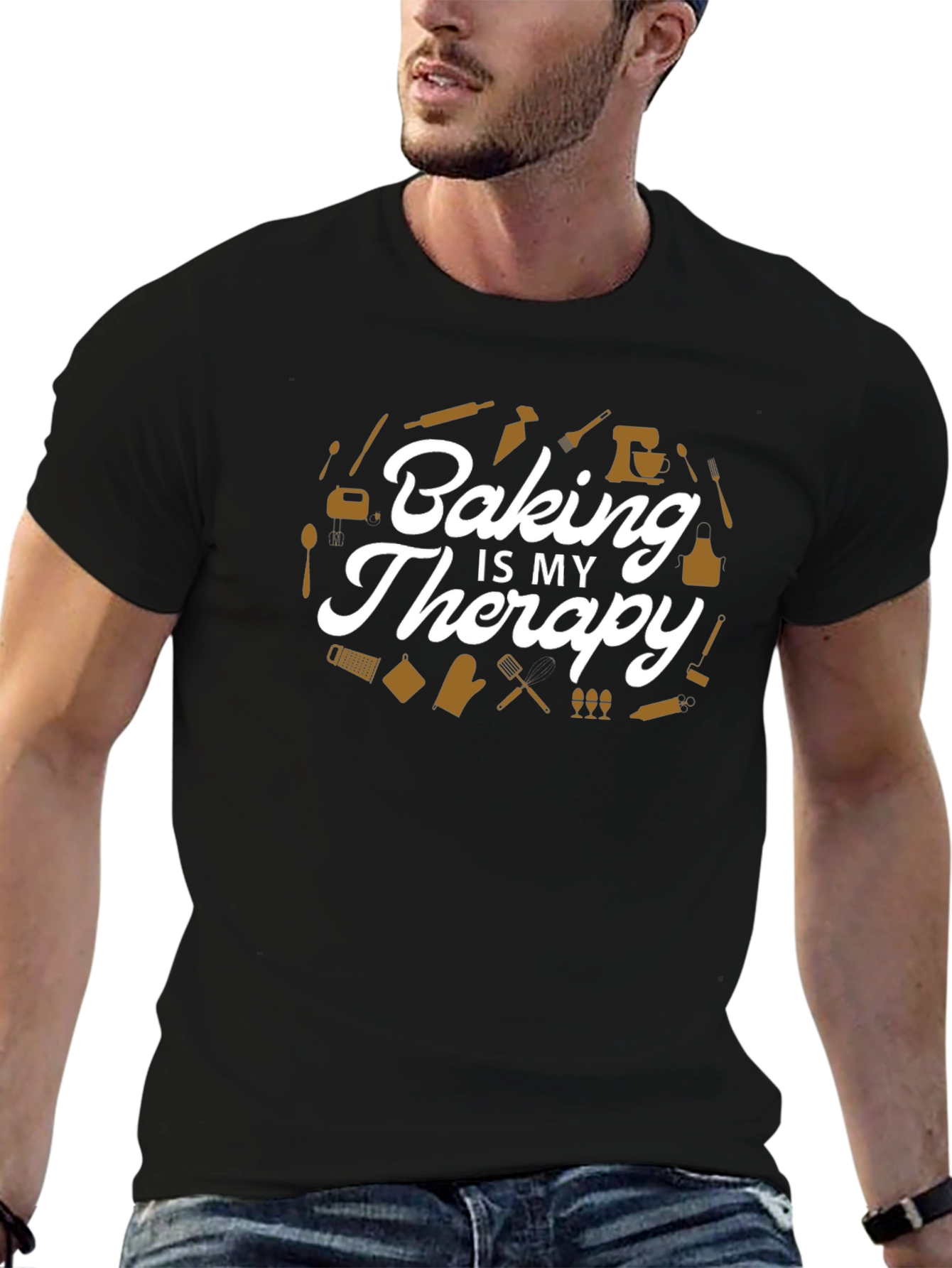 Baking Is My Therapy Graphic T-Shirt