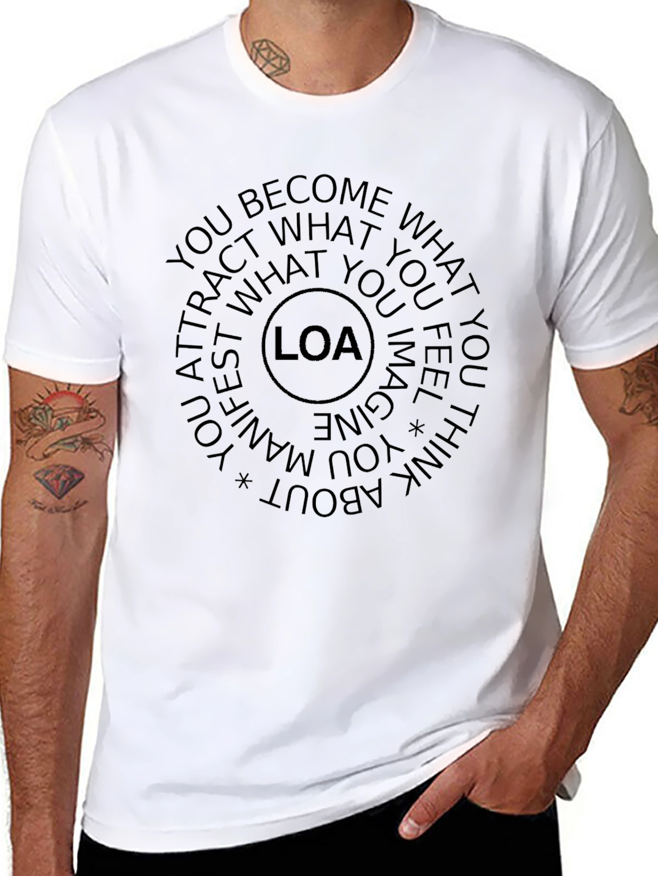 LOA Law of Attraction T-Shirt - Manifest Your Dreams