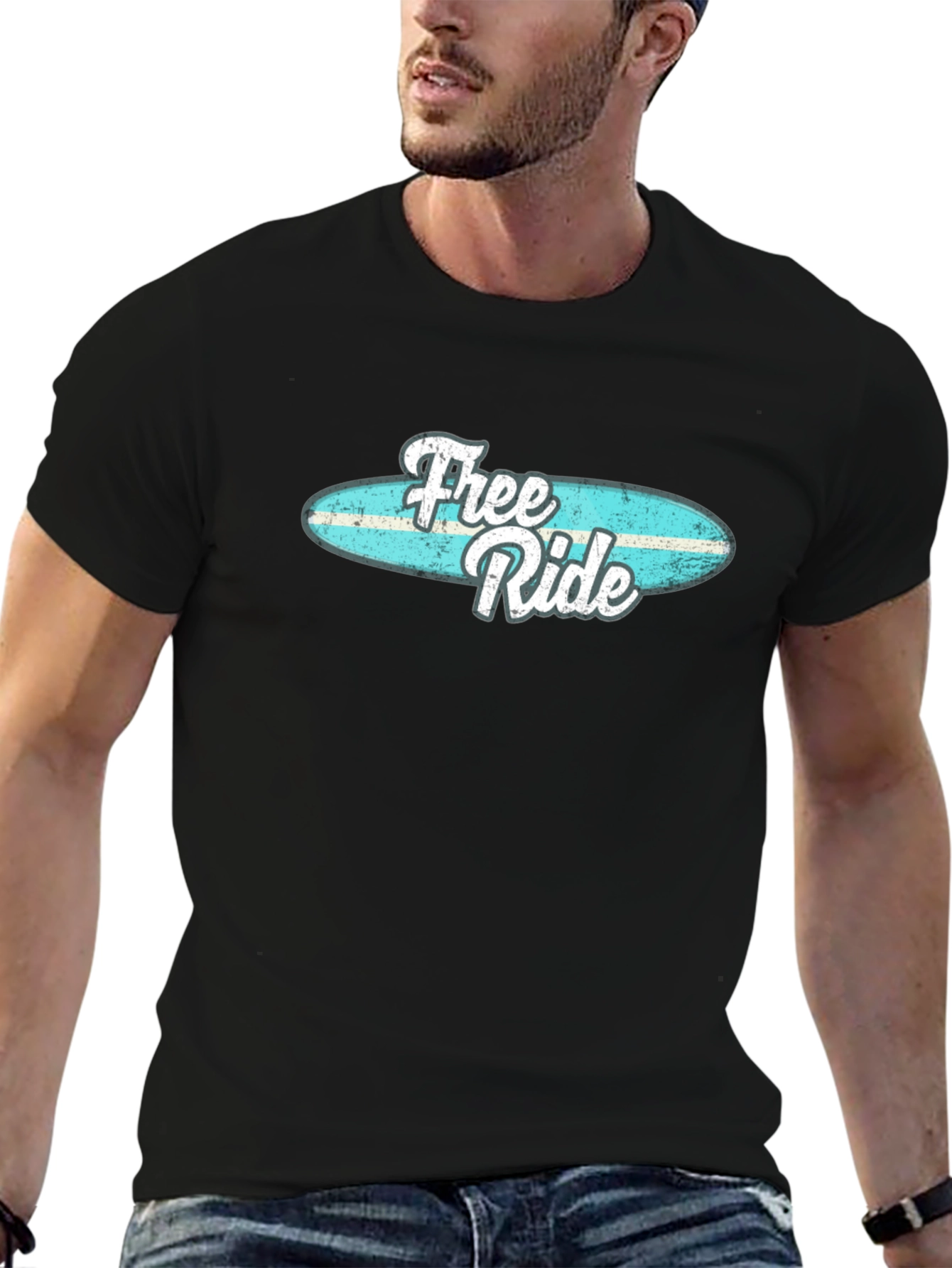 Free Ride Surfboard Graphic T-Shirt