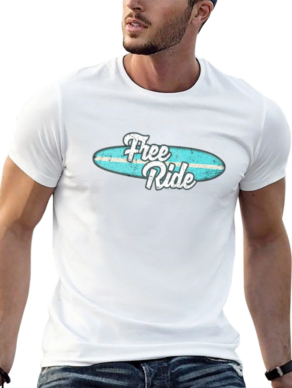 Free Ride Surfboard Graphic T-Shirt