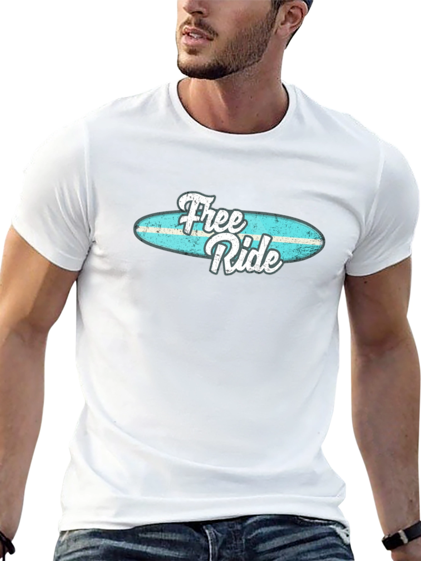 Free Ride Surfboard Graphic T-Shirt